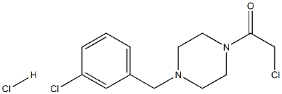 1-(CHLOROACETYL)-4-(3-CHLOROBENZYL)PIPERAZINE HYDROCHLORIDE Structural