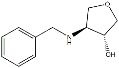 trans-4-Benzylamino-tetrahydro-furan-3-ol Structural