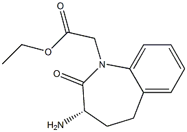 ETHYL(3S)-3-AMINO-2,3,4,5-TETRAHYDRO-1H-[1]BENZAZEPIN-2-ONE-1-ACETATE Structural