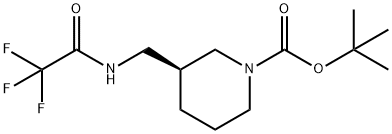 S-3-(trifluoroacetamidomethyl)-N-Boc-piperidine
 Structural