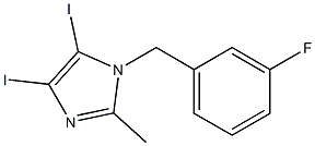 1-(3-FLUOROBENZYL)-4,5-DIIODO-2-METHYL-1H-IMIDAZOLE Structural