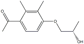 1-[4-(2-(S)-HYDROXYPROPOXY)-2,3-DIMETHYLPHENYL]ETHANONE Structural