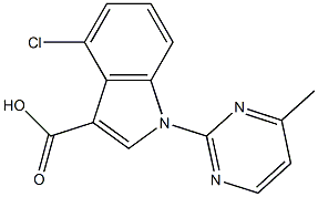 4-CHLORO-1-(4-METHYLPYRIMIDIN-2-YL)-1H-INDOLE-3-CARBOXYLIC ACID