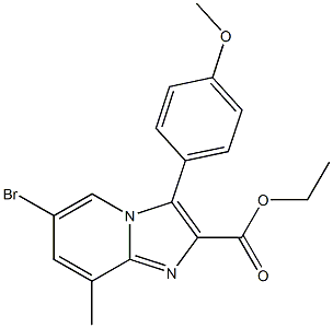 ETHYL 6-BROMO-3-(4-METHOXYPHENYL)-8-METHYLIMIDAZO[1,2-A]PYRIDINE-2-CARBOXYLATE