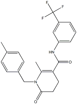 2-methyl-1-(4-methylbenzyl)-6-oxo-N-[3-(trifluoromethyl)phenyl]-1,4,5,6-tetrahydro-3-pyridinecarboxamide Structural