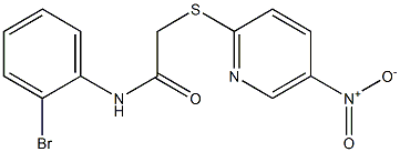 N-(2-bromophenyl)-2-[(5-nitro-2-pyridinyl)sulfanyl]acetamide