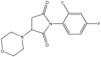 1-(2,4-difluorophenyl)-3-morpholinodihydro-1H-pyrrole-2,5-dione Structural