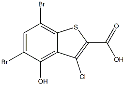 5,7-dibromo-3-chloro-4-hydroxybenzo[b]thiophene-2-carboxylic acid