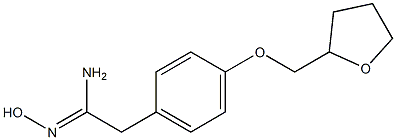 (1Z)-N'-hydroxy-2-[4-(tetrahydrofuran-2-ylmethoxy)phenyl]ethanimidamide Structural