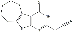 (4-oxo-3,5,6,7,8,9-hexahydro-4H-cyclohepta[4,5]thieno[2,3-d]pyrimidin-2-yl)acetonitrile