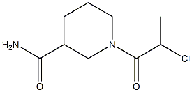 1-(2-chloropropanoyl)piperidine-3-carboxamide Structural