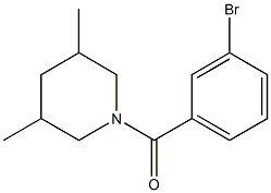 1-(3-bromobenzoyl)-3,5-dimethylpiperidine Structural