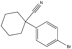 1-(4-bromophenyl)cyclohexane-1-carbonitrile Structural