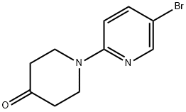 1-(5-bromopyridin-2-yl)piperidin-4-one Structural