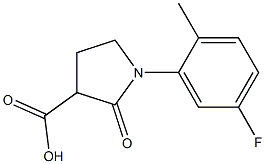 1-(5-fluoro-2-methylphenyl)-2-oxopyrrolidine-3-carboxylic acid Structural