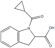 1-cyclopropanecarbonyl-2,3-dihydro-1H-indole-2-carboxylic acid Structural