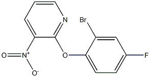 2-(2-bromo-4-fluorophenoxy)-3-nitropyridine Structural