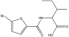 2-[(5-bromothiophen-2-yl)formamido]-3-methylpentanoic acid Structural