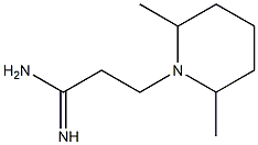 3-(2,6-dimethylpiperidin-1-yl)propanimidamide Structural