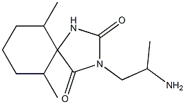 3-(2-aminopropyl)-6,10-dimethyl-1,3-diazaspiro[4.5]decane-2,4-dione Structural