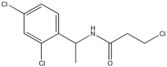 3-chloro-N-[1-(2,4-dichlorophenyl)ethyl]propanamide Structural