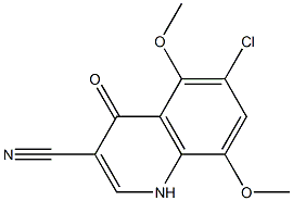 6-chloro-5,8-dimethoxy-4-oxo-1,4-dihydroquinoline-3-carbonitrile