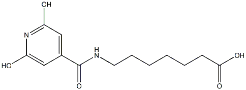 7-[(2,6-dihydroxyisonicotinoyl)amino]heptanoic acid Structural