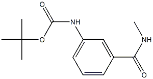 tert-butyl 3-[(methylamino)carbonyl]phenylcarbamate Structural