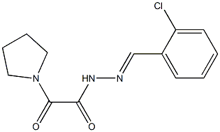 N'-(2-chlorobenzylidene)-2-oxo-2-(1-pyrrolidinyl)acetohydrazide Structural