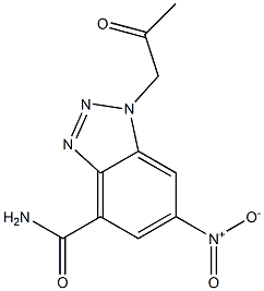 6-nitro-1-(2-oxopropyl)-1H-1,2,3-benzotriazol-4-ylformamide