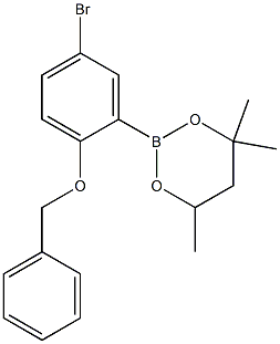 2-(2-Benzyloxy-5-bromophenyl)-4,4,6-trimethyl-1,3,2-dioxaborinane Structural