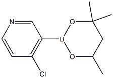 4-Chloro-3-(4,4,6-trimethyl-1,3,2-dioxaborinan-2-yl)pyridine Structural