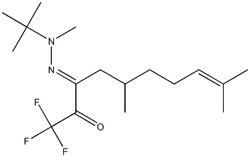 5,9-Dimethyl-3-[2-methyl-2-(tert-butyl)hydrazono]-1,1,1-trifluoro-8-decene-2-one