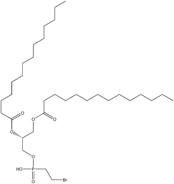 [R,(+)]-1-O,2-O-Dimyristoyl-L-glycerol 3-(2-bromoethylphosphonic acid) Structural