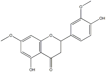 4',5-Dihydroxy-3',7-dimethoxyflavanone Structural