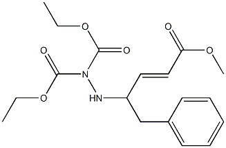 4-[N,N'-Bis(ethoxycarbonyl)hydrazino]-5-phenyl-2-pentenoic acid methyl ester