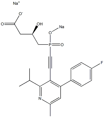 (3R)-4-[[[4-(4-Fluorophenyl)-2-isopropyl-6-methyl-3-pyridinyl]ethynyl]sodiooxyphosphinyl]-3-hydroxybutyric acid sodium salt