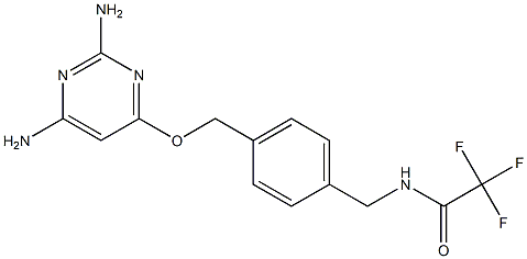 N-[4-(2,6-Diamino-pyrimidin-4-yloxymethyl)-benzyl]-2,2,2-trifluoro-acetamide Structural