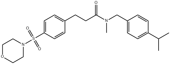 Benzenepropanamide, N-methyl-N-[[4-(1-methylethyl)phenyl]methyl]-4-(4-morpholinylsulfonyl)- Structural