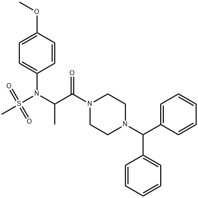 N-[2-(4-benzhydryl-1-piperazinyl)-1-methyl-2-oxoethyl]-N-(4-methoxyphenyl)methanesulfonamide Structural