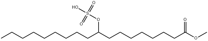Octadecanoic acid, 9-(sulfooxy)-, 1-methyl ester Structural