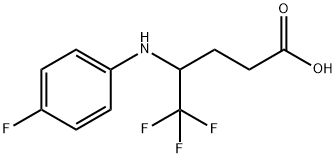DL-5,5,5-Trifluoro-4-(4-fluorophenylamino)pentanoic acid Structural
