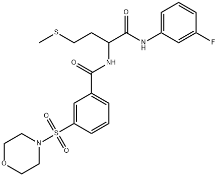 Benzamide, N-[1-[[(3-fluorophenyl)amino]carbonyl]-3-(methylthio)propyl]-3-(4-morpholinylsulfonyl)- Structural