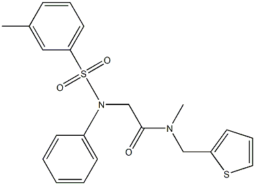 Acetamide, N-methyl-2-[[(3-methylphenyl)sulfonyl]phenylamino]-N-(2-thienylmethyl)- Structural
