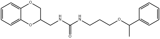 Urea, N-[(2,3-dihydro-1,4-benzodioxin-2-yl)methyl]-N'-[3-(1-phenylethoxy)propyl]- Structural