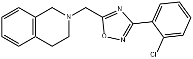 Isoquinoline, 2-[[3-(2-chlorophenyl)-1,2,4-oxadiazol-5-yl]methyl]-1,2,3,4-tetrahydro- Structural