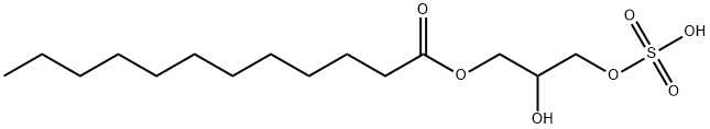 Dodecanoic acid, 2-hydroxy-3-(sulfooxy)propyl ester Structural