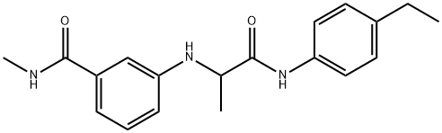 Benzamide, 3-[[2-[(4-ethylphenyl)amino]-1-methyl-2-oxoethyl]amino]-N-methyl- Structural