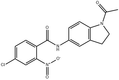 Benzamide, N-(1-acetyl-2,3-dihydro-1H-indol-5-yl)-4-chloro-2-nitro- Structural