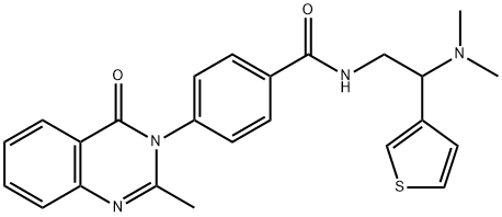 Benzamide, N-[2-(dimethylamino)-2-(3-thienyl)ethyl]-4-(2-methyl-4-oxo-3(4H)-quinazolinyl)- Structural